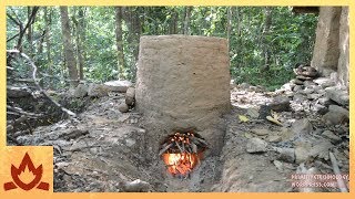 Primitive Technology Termite clay kiln amp pottery [upl. by Subak]