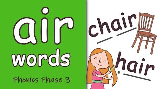 air Words  Phase 3 Phonics [upl. by Kan]