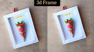 3d frame making ideas  Paper craft  Diy Photo Frame  Cute Gift Ideas  Cool Art [upl. by Hna590]