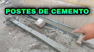 COMO HACER POSTES DE CEMENTO PARA DELIMITAR AREAS [upl. by Gregor]