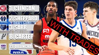 NBA Mock Draft WITH TRADES  FULL FIRST ROUND MOCK DRAFT  NBA Mock Draft 2024 [upl. by Malamut917]