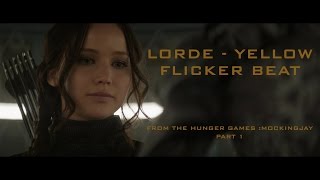 Lorde  Yellow Flicker Beat Lyric Video From The Hunger Games Mockingjay Part 1 [upl. by Naerb]