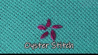 Oyster Stitch In Hand Embroidery Stitches Tutorial [upl. by Paris]