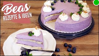 Heidelbeertorte Rezept ✔️ Wunderschöne Sommertorte [upl. by Haneekas]