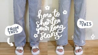 How to Shorten Jeans  Two Methods [upl. by Voe]