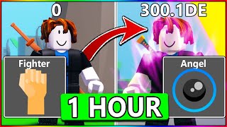 NOOB To ANGEL CLASS In 1 HOUR Anime Fighting Simulator 1 Roblox [upl. by Gracye]