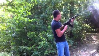 Shooting an ak47 full auto kalash albania full mag kalashnikov [upl. by Schumer]