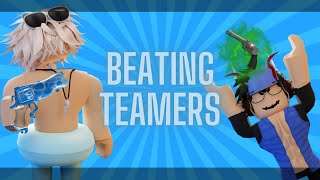 BEATING TEAMERS amp CAMPERS IN MM2… [upl. by Mechling]