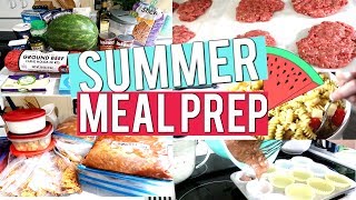 SUMMER MEAL PREP WITH ME 2018  FAMILY MEAL PLANNING  FREEZER COOKING [upl. by Annunciata]