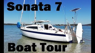 Tiny Living Trailer Sailer Tour Sonata 7 5 [upl. by Aneev]