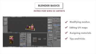 Blender Basics Tutorial for Sims CC Artists [upl. by Marillin]