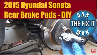 2015 Hyundai Sonata Rear Brake Pads  DIY [upl. by Shimkus]