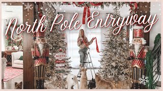 Christmas Decorating 2024 🎄 Creating a MAGICAL North Pole Entryway [upl. by Clareta]