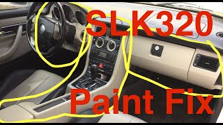 Reconditioning Dash Bezel Pieces Mercedes Benz SLK320 SLK230 9804 Fixing Painting Stripping MB R170 [upl. by Nahtnhoj488]