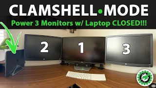 How to Connect MacBook to 3 Monitors with Laptop CLOSED Clamshell Mode [upl. by Nissensohn734]