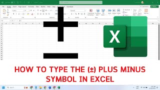 How to Type the ± plus minus symbol in Excel [upl. by Alcinia980]