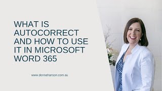 What is Autocorrect and How to use it in Microsoft Word 365 [upl. by Ccasi]