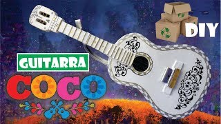 COMO HACER GUITARRA COCO DE CARTÓN 🎸 DIY  How to make an Acoustic Guitar from cardboard MIGUEL [upl. by Aihsemaj205]