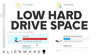 Low Storage Space on Windows 10  Alienware [upl. by Veneaux588]