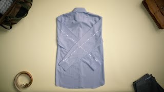 How to Fold a Dress Shirt for Packing  Bonobos [upl. by Ekram798]