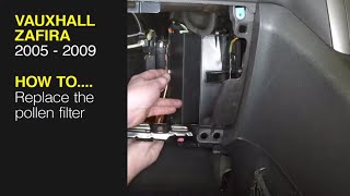 How to replace the Pollen filter on the Vauxhall Zafira 2005 to 2009 [upl. by Leiso]