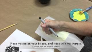 Pottery Painting 101 Trace and Transfer Technique [upl. by Orel]