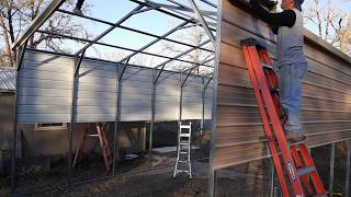 Metal Carport for RV storageHow I Did It [upl. by Llenyar]