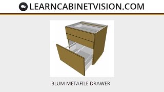 LCV  Blum MetaFile Drawer System Enhancement for Cabinet Vision [upl. by Massie]