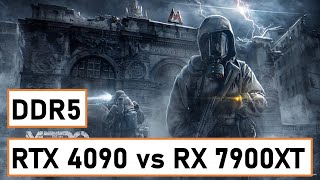 RTX 4090 vs RX 7900XT Gaming Benchmarks Valhalla Fortnite [upl. by Schlessinger]