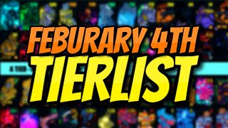 YBA NEW OFFICIAL YBA JANUARY SKIN TRADING TIER LIST FEBRUARY 4TH 2024 [upl. by Nnybor763]