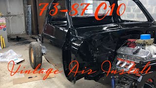 7387 C10 Vintage Air install Squarebody Project Longstep [upl. by Nerrad155]