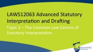 Legal writing course Canons of statutory interpretation [upl. by Adiesirb]