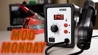 HOW TO USE A 858D HOT AIR REWORK STATION  MOD MONDAY EP5 [upl. by Eihs]