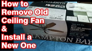 How to Remove Old Ceiling Fan amp Install New One [upl. by Rich347]