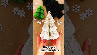 Diy Paper Christmas Tree shorts ytshorts christmas craft [upl. by Neelhtak]