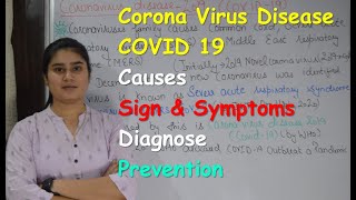 Corona Virus Disease COVID 19 in Hindi  Causes  Sign amp Symptoms  Diagnose  Preventions [upl. by Artemis]