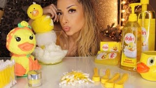 SARI YİYECEKLER YEDİM  ŞAMPUAN KULAK ÇUBUĞU BANYO KÖPÜĞÜ CİVCİV TÜRKÇE ASMR  YELLOW FOOD [upl. by Muraida]