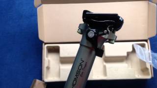 Thomson Elite Dropper Seatpost  Unboxing [upl. by Eimilb]