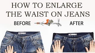 How to enlarge the size of the waist on jeans [upl. by Abixah]