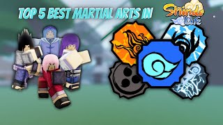 TOP 5 MARTIAL ARTS IN SHINDO LIFE  2023 [upl. by Burkhard662]