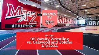 132024 HS Wrestling vs Oakwood and Tolono [upl. by Bohrer]