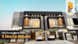 5 Marla House Design in Pakistan  Double Height  Interior Design  Hafiz Builders [upl. by Viridis]