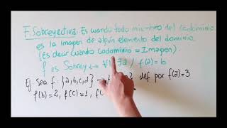 COMO SABER CUANDO UNA FUNCIÓN ES INYECTIVA SOBREYECTIVA Y BIYECTIVA [upl. by Lindemann]