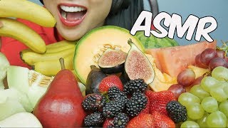 ASMR GIANT FRUIT PLATTER EATING SOUNDS NO TALKING  SASASMR [upl. by Obala]