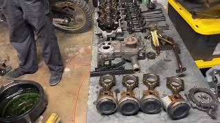 Toyota 22r Rebuild Engine Teardown [upl. by Htebsle983]