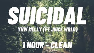 YNW Melly  Suicidal ft Juice WRLD 1 HOUR  CLEAN [upl. by Lalat]