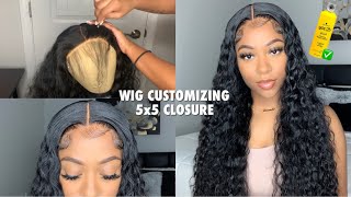 Updated HOW TO BLEACH KNOTS PLUCK AND INSTALL WATER WAVE 5x5 CLOSURE WIG  Asteria Hair [upl. by Souza]