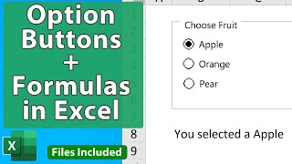 Option Buttons with Formulas in Excel [upl. by Iney113]