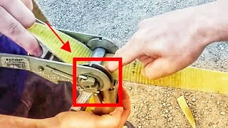 How To Use A Ratchet Strap the Ez way [upl. by Enialem]