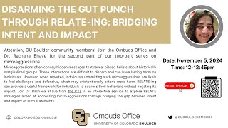 Disarming the Gut Punch Through RELATEing Bridging Intent and Impact [upl. by Aillimac303]